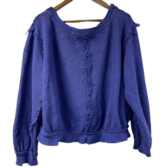 We The Free People Golden Road Oversized Cardigan Medium Periwinkle - Picture 10 of 10